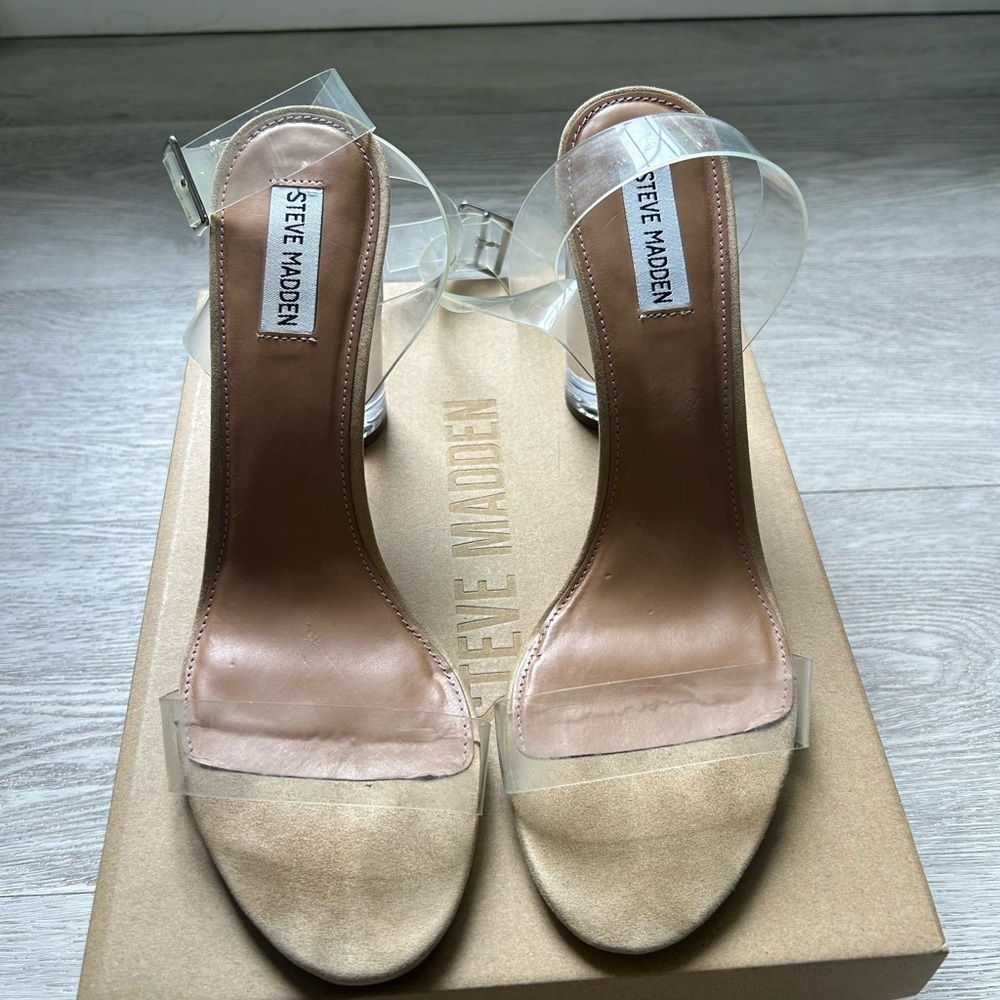 Steve Madden Clearer Clear Heels